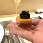 銀座 大石 - 飛騨牛タルタルのグジェール。