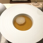 銀座 大石 - スッポンの貝のスープ。