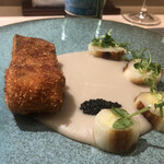 銀座 大石 - マナガツオのフリット。