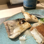 銀座 大石 - マナガツオのフリット。腹身は塩焼きで。