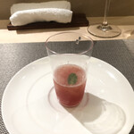 銀座 大石 - スイカのスープ。