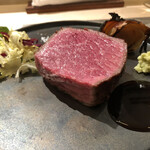 銀座 大石 - 飛騨牛ランプのステーキ。