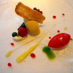 miura - デザート（チョコレートタルト、黒砂糖アイス、いちごアイス）♪2009/2