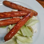 亀の家食堂 - 本日の一品から・ピリ辛ソーセージ