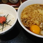 Irorian Kiraku - いろり庵きらく　明太子ご飯セット・生卵
