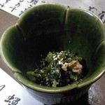 川蝉 - お通しの小松菜の胡麻和え（2012.03）