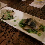 神戸海鮮炭焼食堂 ウタマロセヴン - 季節の前菜盛りあわせ　鯖のマリネ？