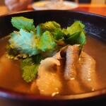 ろあん松田 - ＋1500円の猪肉お吸い物