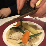 北島亭 - 追いトリュフ。目の前で。