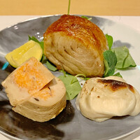 日本料理秀たか - あん肝、鮪脳天肉、河豚白子