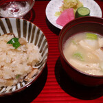 銀座 結絆 - 銅羽釜炊き鰤大根ごはん