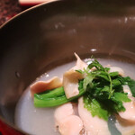 銀座 結絆 - 蛤と菜の花の煮浸し　着の芽