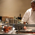 銀座 結絆 - エボダイ
      の味噌霊庵焼き　酢橘おろし