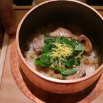 銀座 結絆 - 銅羽釜炊き鰤大根ごはん