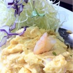 ひよどり中華料理 - 海老とふわふわ卵の炒め物