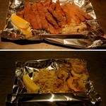 雅頌 - 牛ロースステーキ（1239円）とほたてバター（609円）