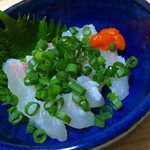Sanukiudombutadommugi - 鯛湯引き刺し