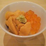 魚真 - ウニとイクラの小丼