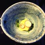 来人喜人　はぎ原 - サヨリと菜の花の酢味噌かけ