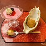 人形町今半 - 苺のムースとエスプレッソのジェラート