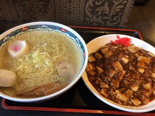 中国料理 廣河 - ラーメン(塩) & マーボ中華飯