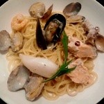 Ristorante めぐみ - めぐみセットのペスカトーレ　麺はスパゲッティーニ