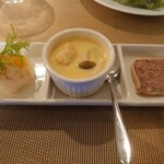 ノブレス オブリージュ - アミューズ　海老のてまり寿司、茶碗蒸し、レバーパテ(20-01)