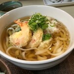 酒さんぽ道 ちろり庵 - エビ天おろしうどん