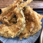 田舎打ち 麺蔵 - 天ぷら三点盛り