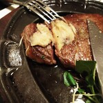 江戸川 - ステーキに乗せて頂きます。