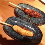 焼鳥 呑みてい - つくね（タレ、チーズ）