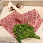 神戸牛 ステーキ割烹 雪月花 炭火焼 - 神戸牛のしゃぶしゃぶ前