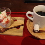 町家喫茶 三宅商店 - ランチカレーセットのデザートとコーヒー