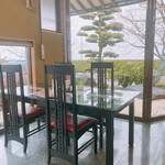 Hitsumabushi Binchou - 北東角のテーブル席、なかなかのロケーションだ