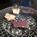 焼肉もとやま - 上ミノ、レバー