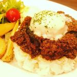 ナスとトマトのキーマカレー