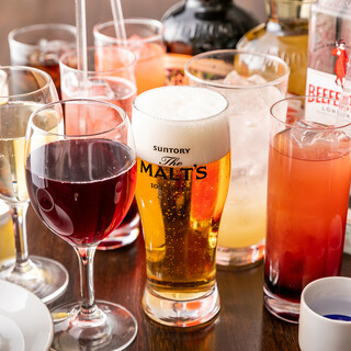 【ドリンク】多彩なアルコールメニューをラインナップ