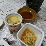 Hama no se - 茶碗蒸し、酢の物