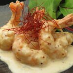 Shrimp with mayonnaise