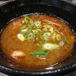 つけ麺 五ノ神製作所 - ガツン！っと海老の風味が伝わってくるつけスープ。