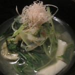 やさい料理 つむぎや - つくづく出汁が美味い水菜の煮浸し