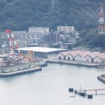 酒庵 空カフェ - 「旧門司米穀倉庫」が見えます。