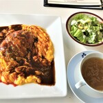 スカイラウンジ　ビュー270 - 200122水　長野　スカイラウンジビュー270 　とろたまごのオムライス920円