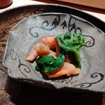 寿し おおはた - 赤貝 菜の花