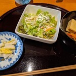 まんみ西麻布 - ランチのサラダと小鉢