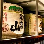 We carefully select about 15 types of sake, mainly from Aizu and Ueda local sake.