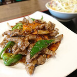 Wakuwaku - 黒胡椒牛肉炒め定食
