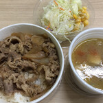 Matsuya - 牛丼豚汁サラダセット  600円