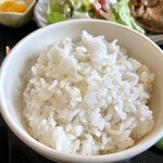 加藤商店 - ご飯には玄米も雑ざっている