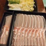 たなか屋 - 肉盛り合わせ　野菜盛り合わせ